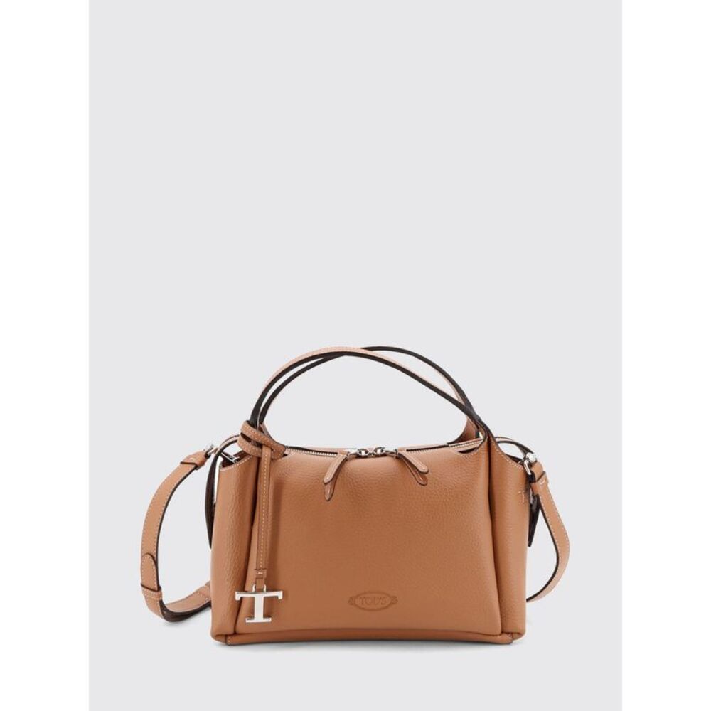 Tod's Women Grained Leather Handbag Tod's With Shoulder Strap And Logo Charm